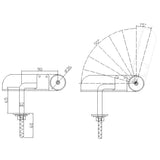 2pcs Sofa Adjustable Height Angle Hardware Sofa Headrest Ratchet multifunctional adjustment hinge 90-195 degrees