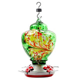 Pet Bird Feeder Hummingbird Feeder Courtyard Outdoor Drinking Fountain Hand-blown Glass Hanging Feeding Station Food Container