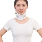 Breathable Neck Support Fixing Brace Wrap Cervical Collar for Stiff Neck Pain Relief Injury Recovery (White, Size)