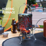 Mini Heater Stove Windshield Camping Gas Heater Stove Portable Warmer Heating Cover for Outdoor Backpacking Hiking