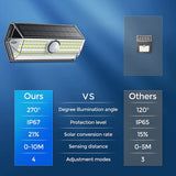 4 Pack Outdoors Solar Lights,With 4 Lighting Modes,Wall Light Motion Sensor Lights, Solar Light For Garden