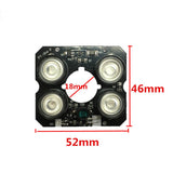 Infrared light board 850nm for 60 bolt DC12V 360mA 3W Night vision distance 20-30 meters