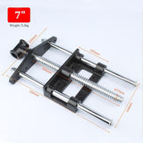 7-Inch Professional Heavy Duty Woodworking Joiner's Work Rench Vise Clamping Tool Desk Clamp Bed Metal Vise Clip Fixed Vice Tool