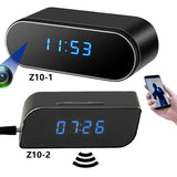 Z10 Clock Camera 1080P 4K Remote Video Recorder Camera Ellipse Mini Camcorder Clock with Night Vision Desktop Clock Cam Black