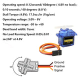 SG90 Micro Servo Motor Mini Servo SG90 9g Servo Kit for RC Helicopter Airplane Car Boat Robot Arm/Hand/Walking/Servo Door Lock
