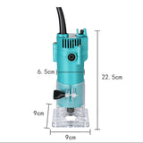 450W Wood Router Machines 6.35mm Electric Trimmer Milling Cutters 110v/220v Woodworking Carving Milling Cutting Carpentry Tools