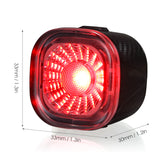 Smart Rear Lantern for Bicycle Bike Tail Light IPX6 Waterproof Bicycle Rear Brake Light Rechargeable Warning Light