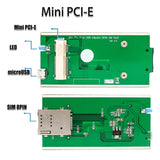 Mini PCIE to USB Adapter Board SIM Card Slot with Shell Antenna U8300C 4G Module Development Board