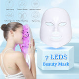 7 Colors LED Facial Mask Photon Therapy Facial Massager Women Skin Care Tools Wrinkle Removal Anti Aging Cleaning Beauty Machine