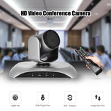 Aibecy 1080P HD Conference Camera USB Plug Play 350D Rotation Remote Control Power Adapter for Video Meetings Training Teaching