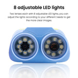 Andonstar 2 In 1 Binoculars Microscope Observation Tool 2 Inch LCD 12 Languages with 16 Adjustable LED Lights for Adults Kids