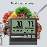 Digital Kitchen Barbecue Food Thermometer Probe Meter Outdoor Grill Oven Meat Cooking Baking Alarm Timer Measuring Tools