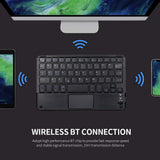 Wireless BT 3.0 Keyboard 59 Keys Ultra-slim Mini BT Keyboard Touch Pad Support Android Windows iOS for Laptop Phone Tablet