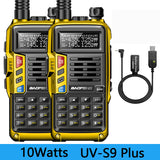 2PCS BaoFeng UV-S9 Plus 10W Dual Band Two-Way Radio (136-174MHz VHF &amp; 400-520MHz UHF) Support USB Charging Walkie Talkie