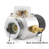 Soda Water C02 Charger Kit,Homebrew Mini Regulator 0-90psi Gauge with Barbed Fitting European Standard TR21-4 Paint Ball Adaptor