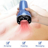 Negative Pressure Scraping Instrument Magnetic Wave Red Light Hot Compress Therapy Cupping Massage Health Meridian Brush