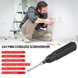 NANWEI 3.6V Cordless Screwdriver with Slotted Cross Screw Bit Hand Tool Electric Screwdriver USB Rechargeable Screw Driver