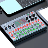 Bluetooth Sound Card Headset Microphone Webcast Live Sound Card Interface External Sound Effects for Home Studio Stage.