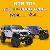 2022 New RC Off-Road Car Wheelbase Crawler Truck Radio Remote Control Car Vehicle 1/24 2.4GHz 4WD Climbing Car RTR Toy for Boys