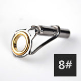 5PCS/Lot Fishing Rod Top Guide 1.6mm-4.6mm Fishing Tackle Rod Tip Repair Kit DIY Eye Rings Tool Accessories
