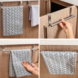 2 Size Towel Racks Over Kitchen Cabinet Door Towel Rack Bar Hanging Holder Bathroom Shelf Rack Home Organizer Long Wall Hook