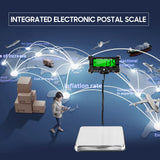 440 Lbs Electronic Postal Scale 0.05kg Precision Integrated Stainless Steel Digital Scale LCD Backlight Display Shipping Scales