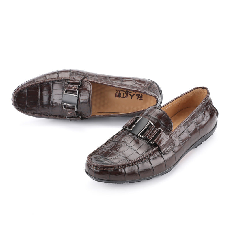 Handmade Crocodile Leather Loafers S04