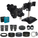 0.5 Adapter 3.5X-90X Double Arm Simul Focal Trinocular Stereo Microscope 38MP HDM-Compatible USB Camera Phone PCB Jewelry Tools