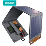 CHOETECH Solar folding Charger 14W USB Output Devices Portable Waterproof Solar Panels for iPad iPhone X XS samsung Smartphones