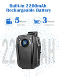 BOBLOV PD70 WiFi Body Camera 1296P Wearable Body Cameras Night Vision Camera Built-in Memory Small Body Audio Recording camera