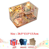 Warm And Pink DIY Doll House Wooden Doll Houses Miniature dollhouse Furniture Kit Toys For Children Christmas Gift