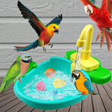 Bird Feeder Automatic Parrot Bathtub Swimming Pool Faucet Parrot Bath Shower Water Dispenser Bird Cage Bathroom Parrot Toys #T2G