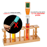 Long Tube Pentype Water Quality Meter Tester  w/ ATC for Drinking Water, Food, Cheese, Milk and Soil Dual Display