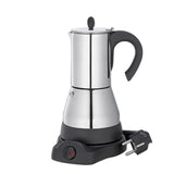 304 Stainless Steel Electric Geyser Moka Coffee Maker Mocha Moka pot Stovetop Filter Percolator гейзерная кофеварка для плиты
