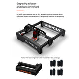 Tevoup ACMER M1 Laser Engraver Roller for Cylindrical Objects 360 Rotating Engraving Axis 4 Level Compatible 95% Laser Engraver