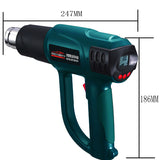 220V Industrial Grade Digital Display Heat Hot Air Gun Electric Hair Dryer Sticking Automobile Film Shutdown Delay