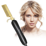 Hair Straightener Flat Irons Straightening Brush Hot Heating Comb Hair Straight Styler Corrugation Curling Iron Hair Curler Comb