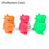 3’’ DNA Ball Squeeze Toy Dinosaur Sensory Fidget Pressure Release Playset w/ Water Beads for Kids Adults Anxiety Therapy