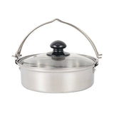 401 Stainless Steel Picnic Cookware Hanging Cooking Pot Outdoor Camp Camping Cookware Portable Hiking Picnic Accessories