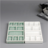 Ceramic multi-grid palette watercolor gouache pigment palette porcelain plate Jingdezhen color palette pigment plate