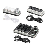 Mini Mechanical Gaming Keypad, USB Wired RGB Backlit Macro Programmable Keys Hot Swap Portable Standard Keyboard for Windows