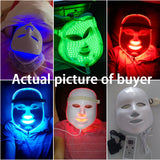 Led Facial Mask 7 colors Facial Rejuvenating Infared Light Therapy Phototherapy Mask Spot Acne Removal Face Skin Care Tool