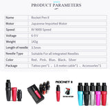 New Cartridge Rocket V2 Pen Rotary Tattoo Machine kits Tattoo Pen Rotary Shader Liner 5 Colors Assorted Tattoo Machine