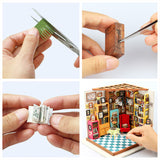 Doll House Miniature DIY Dollhouse With Furnitures Wooden House Toys For Children Sam's Bookstore  DG102