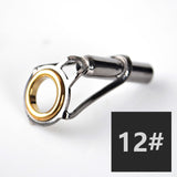 5PCS/Lot Fishing Rod Top Guide 1.6mm-4.6mm Fishing Tackle Rod Tip Repair Kit DIY Eye Rings Tool Accessories