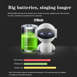 Mini Intelligent Robot Wireless Speaker Bass Portable Wireless Speakers Support TF Card Power Bank For Bedroom Bedside