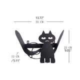Black Cat Toilet Paper Holder Vertical  Paper Roll Holder for Kitchen Bathroom K3KA