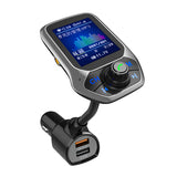 LCD Hands Free Car Kit Bluetooth FM Transmitt Modulator Adapter AUX TF Slot Coche QC3.0 USB Charger mp3 Music Player