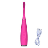 USB Rechargeable Silicone Sonic Toothbrush Electric Oral Care Dental Teeth Whitening Waterproof Deep Cleaning Tooth Brush 20#814