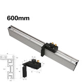 Miter Gauge Strengthen Aluminium Profile Fence W/ Track Stop Table Saw Router Angle Miter Gauge Saw Assembly Ruler Tool450-800MM